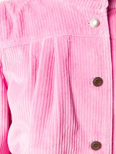 Shop Marc Jacobs Corduroy Bomber Jacket In Pink