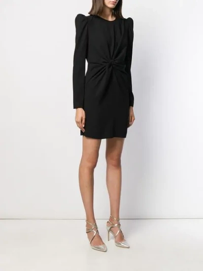 Shop Pinko Knotted Dress In Black