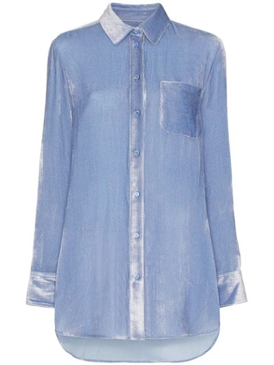 SIES MARJAN SANDER CORD SHIRT - 蓝色