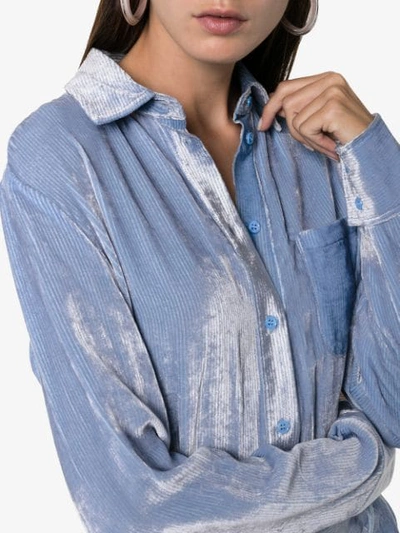 Shop Sies Marjan Sander Cord Shirt In Blue