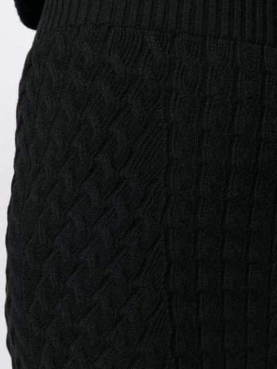 Shop Alexander Mcqueen Flared Hem Knitted Skirt In Black