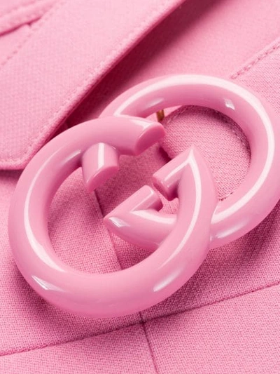 Shop Gucci Interlocking G Belted Coat In Pink