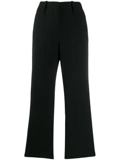 Shop Alysi Cropped Trousers In Black