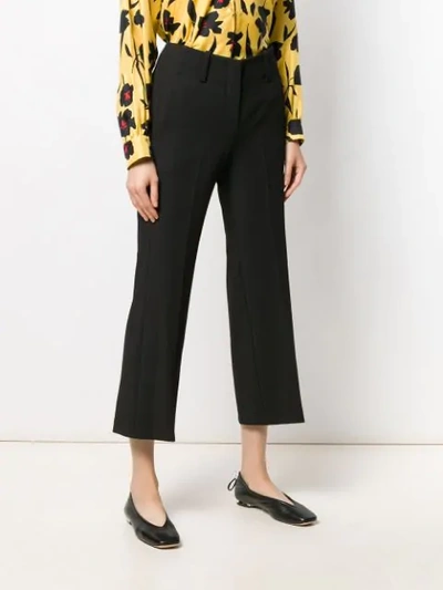 Shop Alysi Cropped Trousers In Black