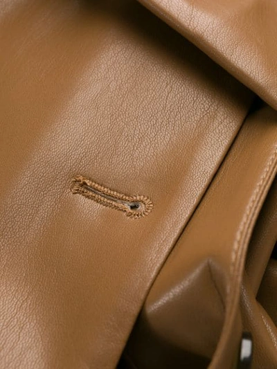 Shop Nanushka Faux Leather Midi Dress In Brown