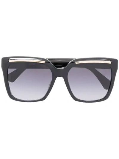 Shop Moschino Eyewear Oversized Frame Sunglasses In Black