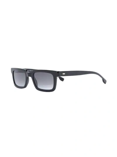 Shop Hugo Boss Square Shaped Sunglasses In Black