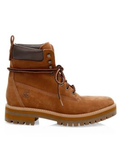 Shop Timberland Boot Company Men's Courma Guy Waterproof Leather Combat Boots In Rust Nubuck