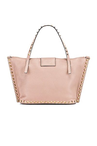 Shop Valentino Rockstud Hype Tote In Neutral In Poudre