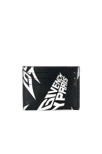 Shop Givenchy 3cc Card Holder In Black & White