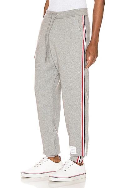 Shop Thom Browne Sweatpants In Light Grey