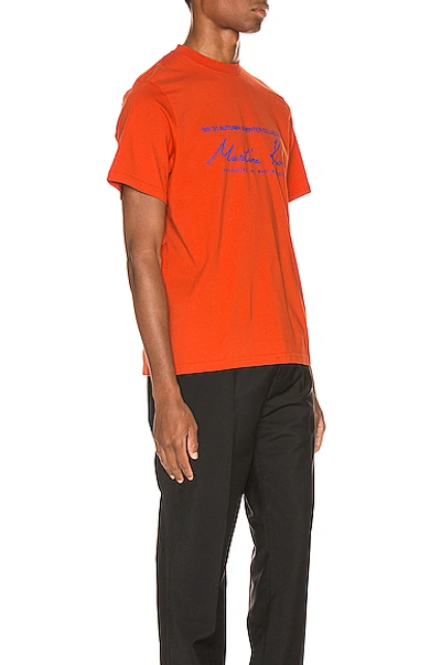 Shop Martine Rose Logo Tee In Orange