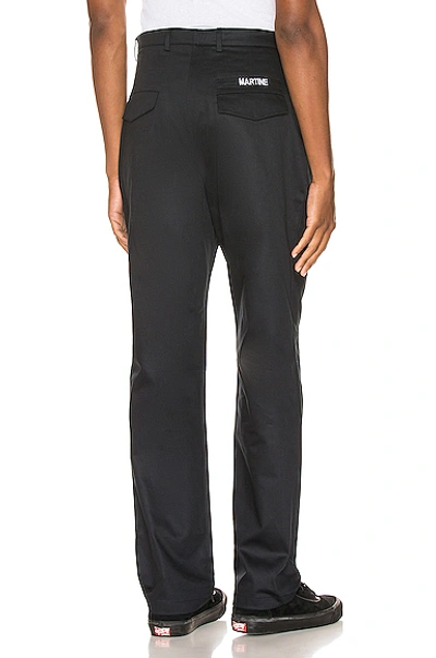 Shop Martine Rose Cargo Pocket Trousers In Black