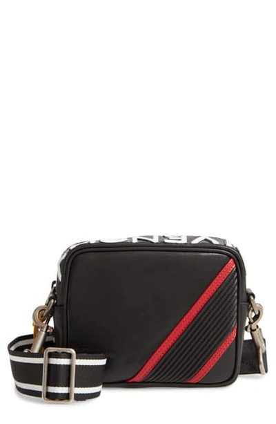 Shop Givenchy Mc3 Leather Crossbody Bag In Red/ White/ Black
