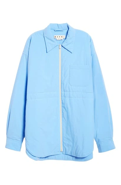 Shop Marni Shirt Jacket In Light Blue