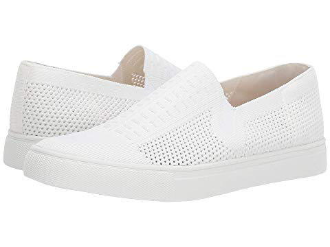 white steve madden slip ons