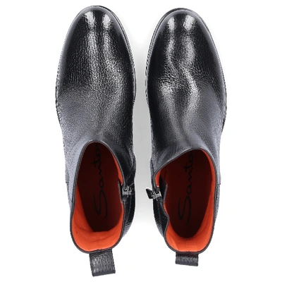 Shop Santoni Ankle Boots 57561 Calfskin Black