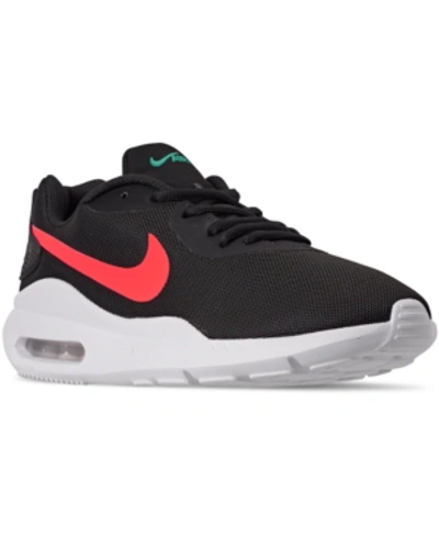 Shop Nike Men's Air Max Oketo Casual Sneakers From Finish Line In Black/flash Crimson-univ