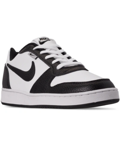 Nike Men's Ebernon Low Premium Casual Sneakers From Finish Line In  White/black-wolf Grey | ModeSens