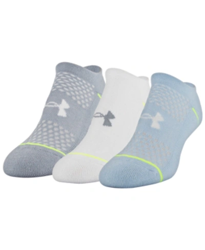 Shop Under Armour 3-pk. Phenom No-show Women's Socks In Coded Blue