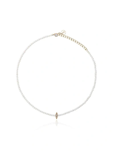 Shop Anissa Kermiche Perle Rare Pearl And Diamond Choker