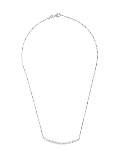 Shop Anita Ko 18kt White Gold Crescent Diamond Necklace In Silver