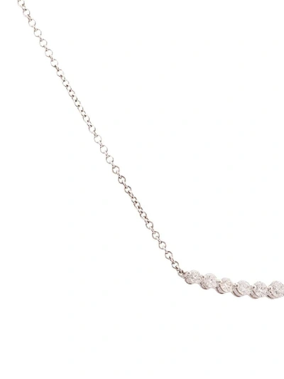 Shop Anita Ko 18kt White Gold Crescent Diamond Necklace In Silver