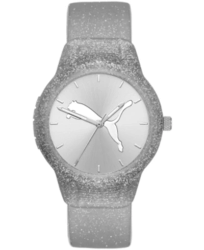 Shop Puma Women's Reset Polyurethane Strap Watch 36mm In Silver