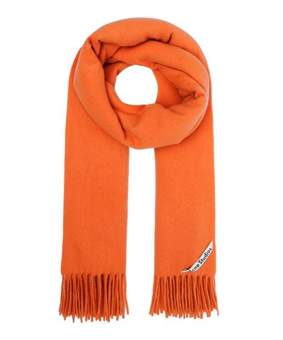 Shop Acne Studios Canada New Wool Scarf In Ginger Orange
