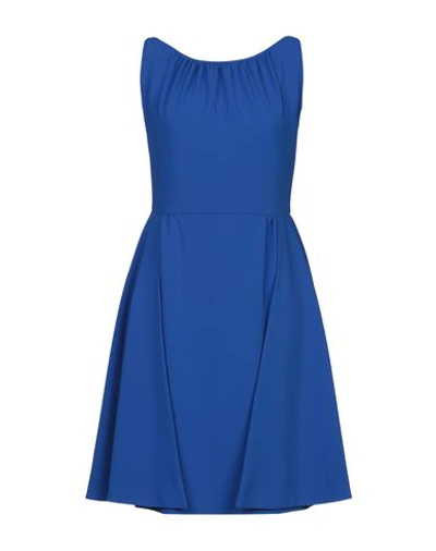 Shop Moschino Midi Dresses In Bright Blue
