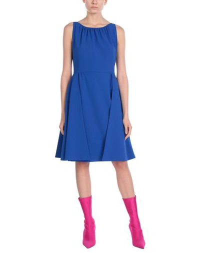 Shop Moschino Midi Dresses In Bright Blue