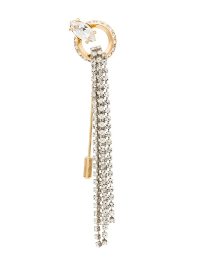 Shop Miu Miu Embellished Chain Brooch - F0xtp