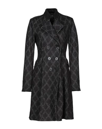 Shop High By Claire Campbell High Woman Coat Black Size 12 Virgin Wool, Rayon, Nylon, Wool