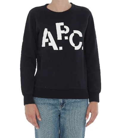 Shop Apc A.p.c. Decale F Sweatshirt In Navy