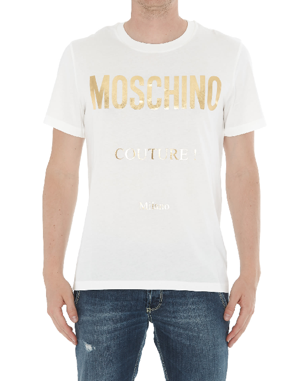 Moschino Logo T-Shirt In Bianco | ModeSens