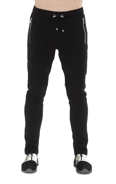 Symphony Blå Korean Balmain Biker Joggers With Coin Print In Nero | ModeSens