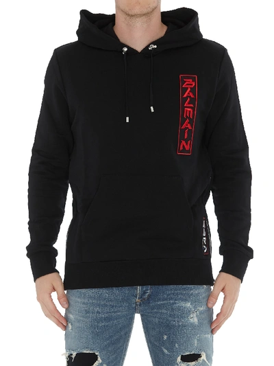 Shop Balmain Hoodie In Black