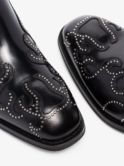Alexander Mcqueen Flame Ankle Boots In Black | ModeSens