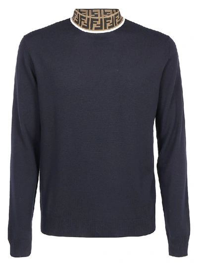 Shop Fendi Sweater In Cobalto/bianco