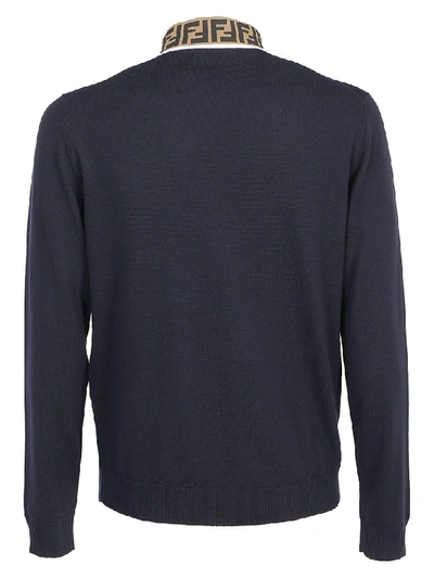 Shop Fendi Sweater In Cobalto/bianco