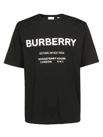 Shop Burberry Murs T-shirt In Black