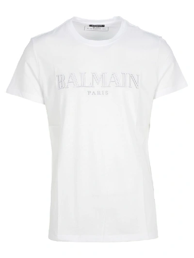 Shop Balmain 3d Logo T-shirt In White