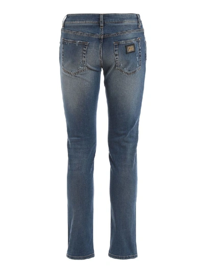 Shop Dolce & Gabbana Stretch Jeans Skinny Fit In Denim