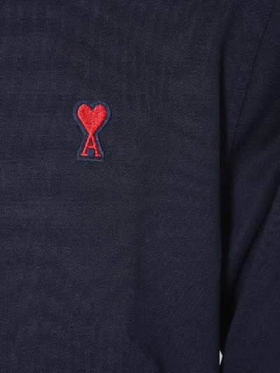 Shop Ami Alexandre Mattiussi Zip Sweatshirt In Blu