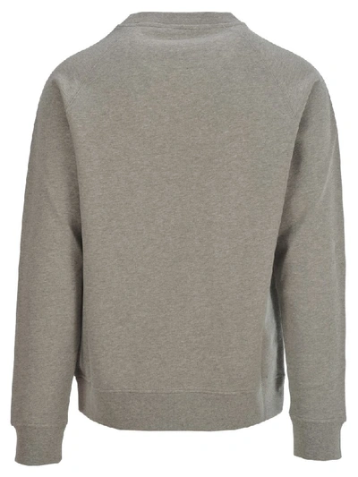 Shop Balmain Fluo Logo Print Sweatshirt In Grey + Fluo