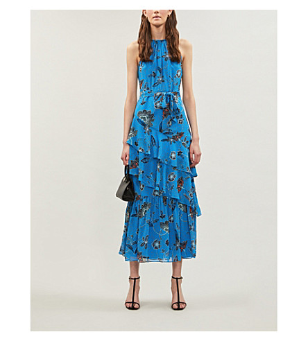 karen millen floral halterneck dress
