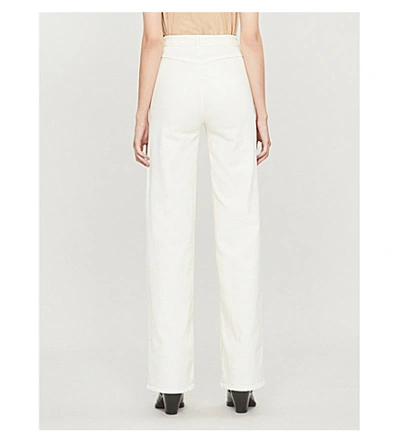Shop J Brand X Elsa Hosk Monday Wide-leg High-rise Jeans In Workday White