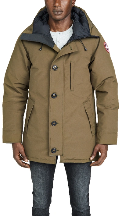 Shop Canada Goose Chateau Parka Without Fur In Military Green