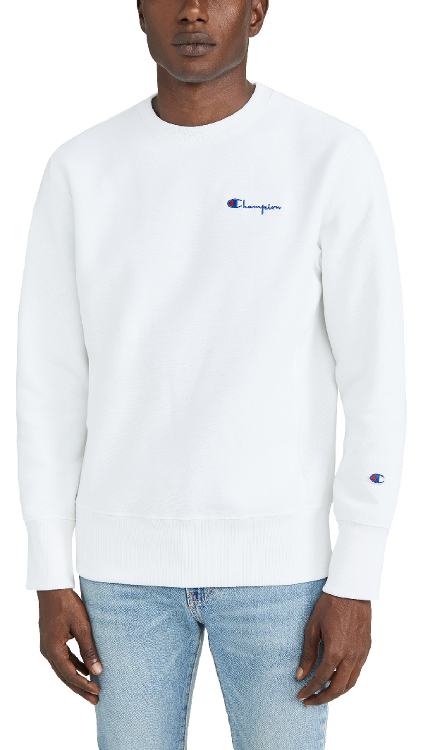 champion long sleeve crew neck sweatshirt