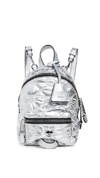 Shop Moschino Backpack In Fantasy Print Nickel
